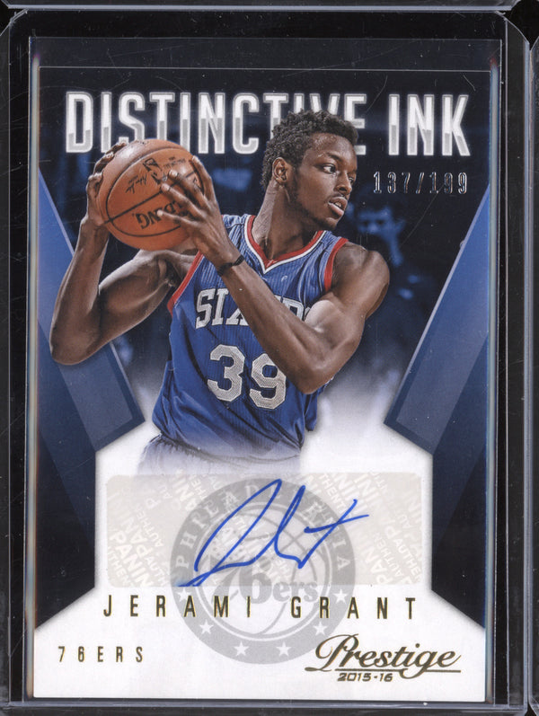 Jerami Grant 2015-16 Panini Prestige DI-JG Distinctive Ink Auto RC 137/199