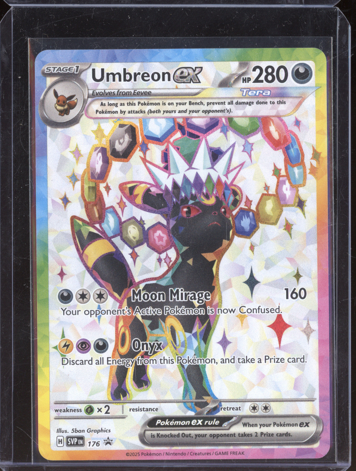 2025 Pokemon Prismatic Evolutions Black Star Promo SVP176 Umbreon ex