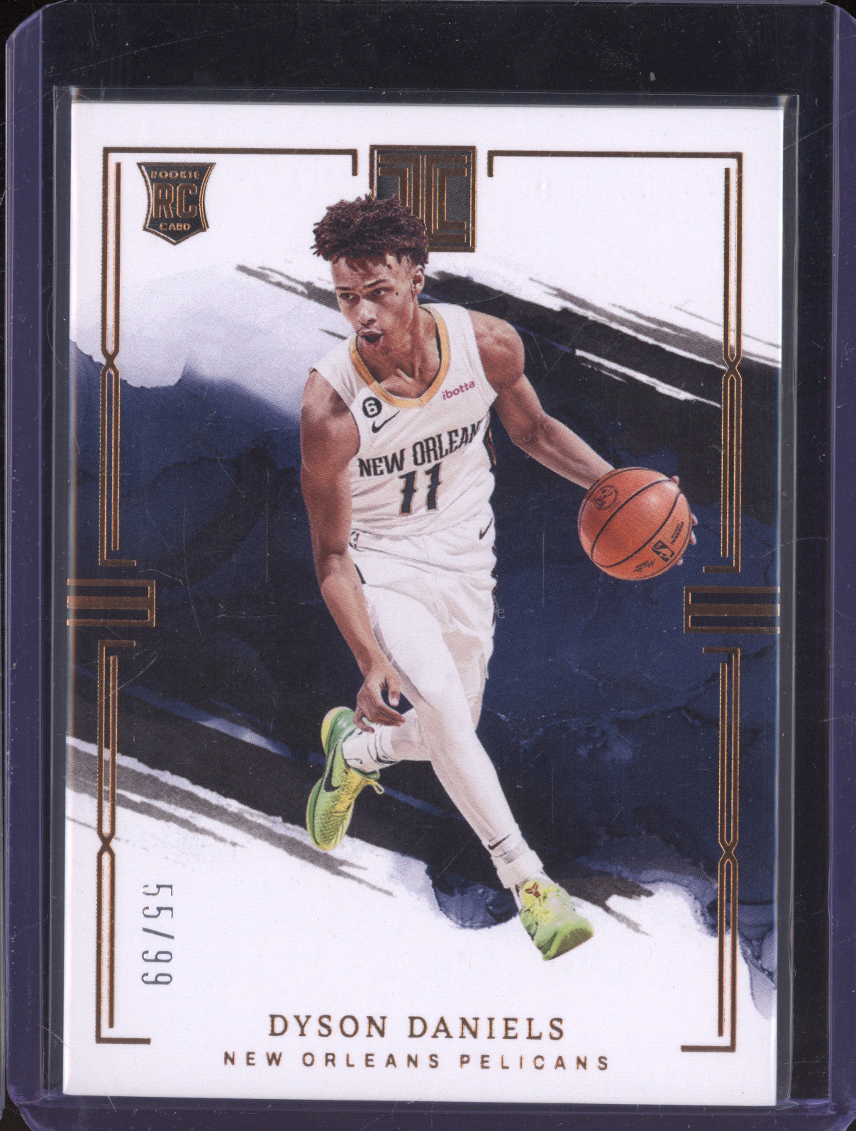 2022-23 Panini Impeccable 55 Dyson Daniels Base Rookie 55/99 RC