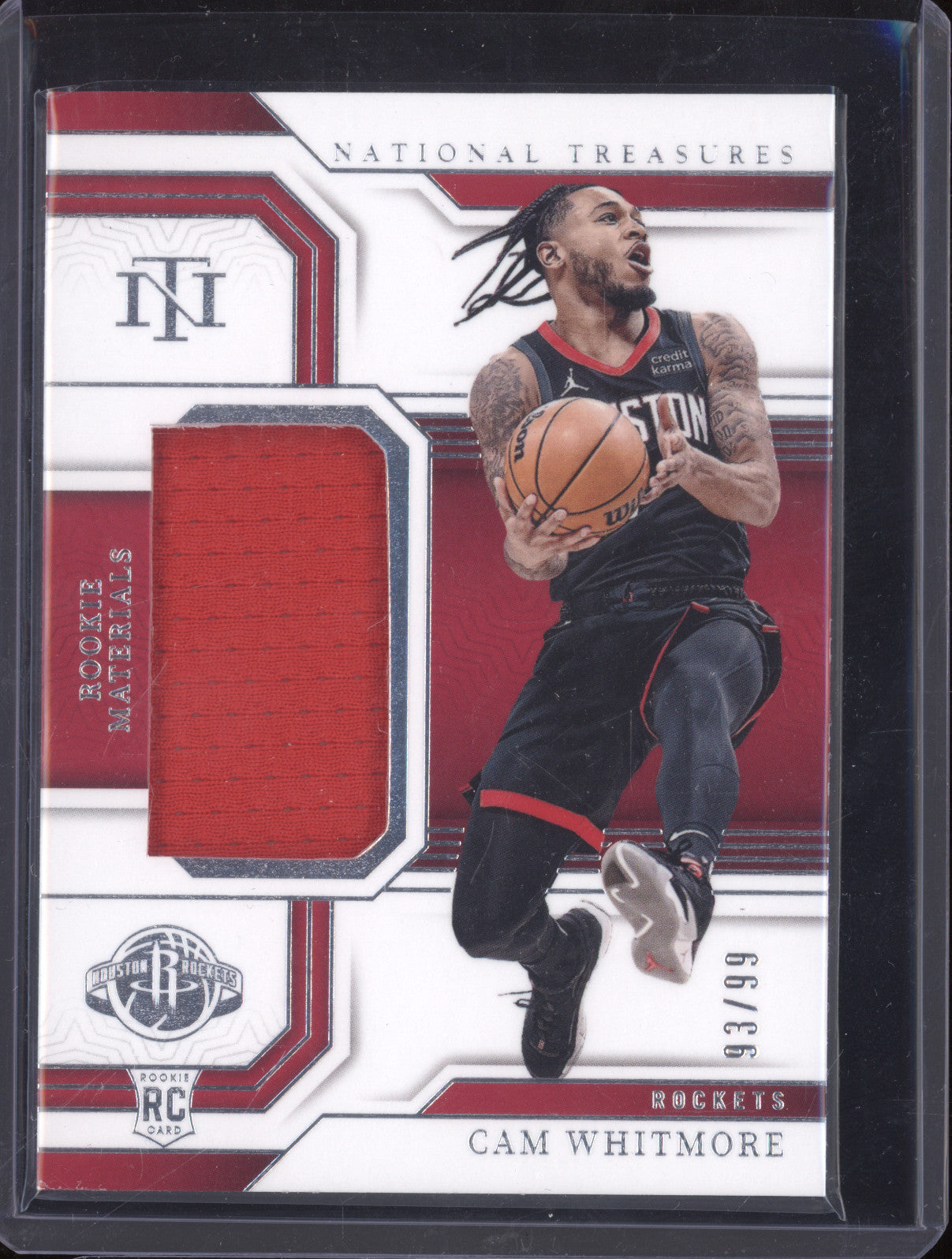 2023-24 Panini National Treasures RM-CAM Cam Whitmore Rookie Materials 93/99 RC