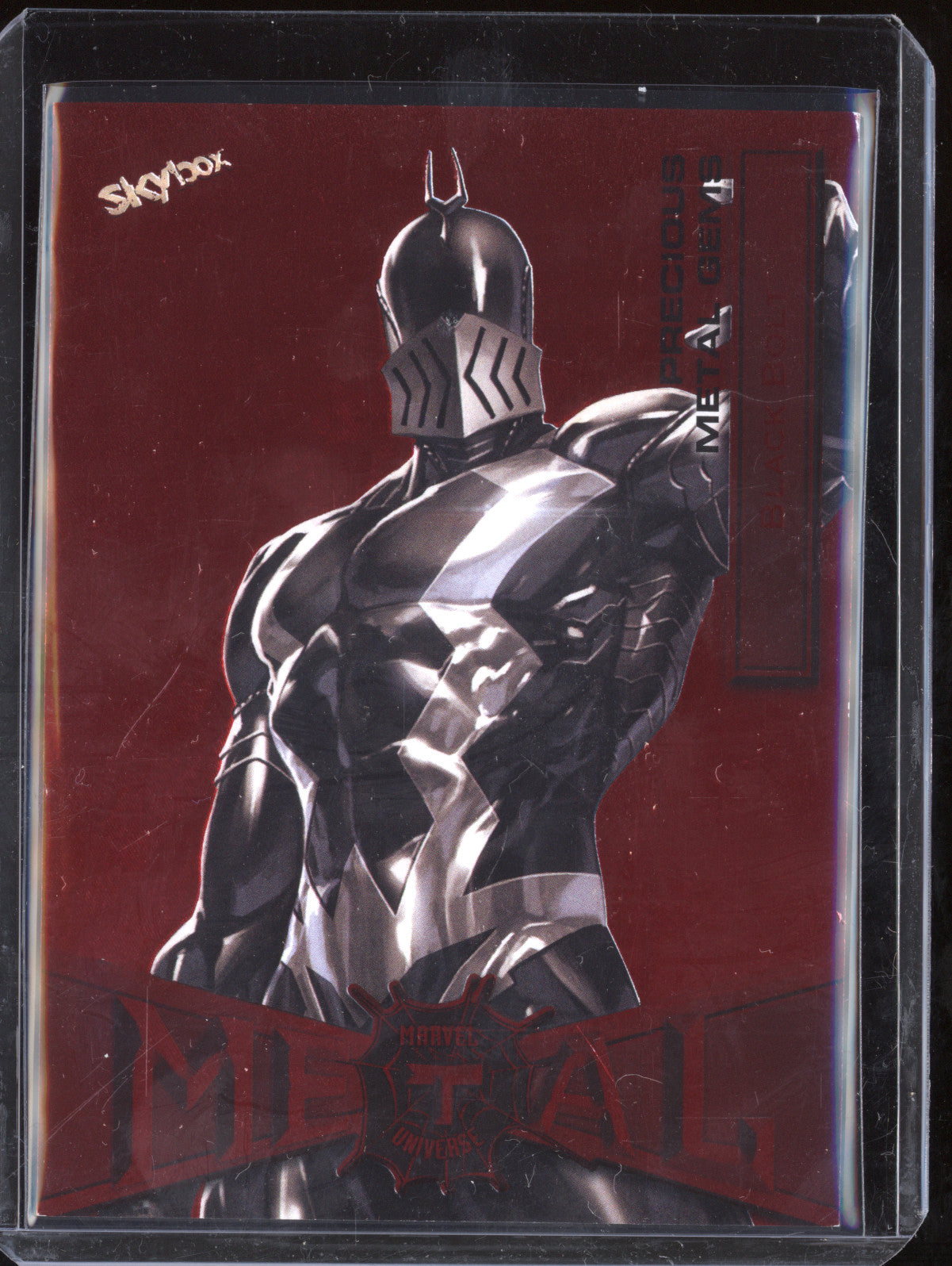 Black Bolt 2021 Skybox Marvel Metal Universe Precious Metal Gems Red /100