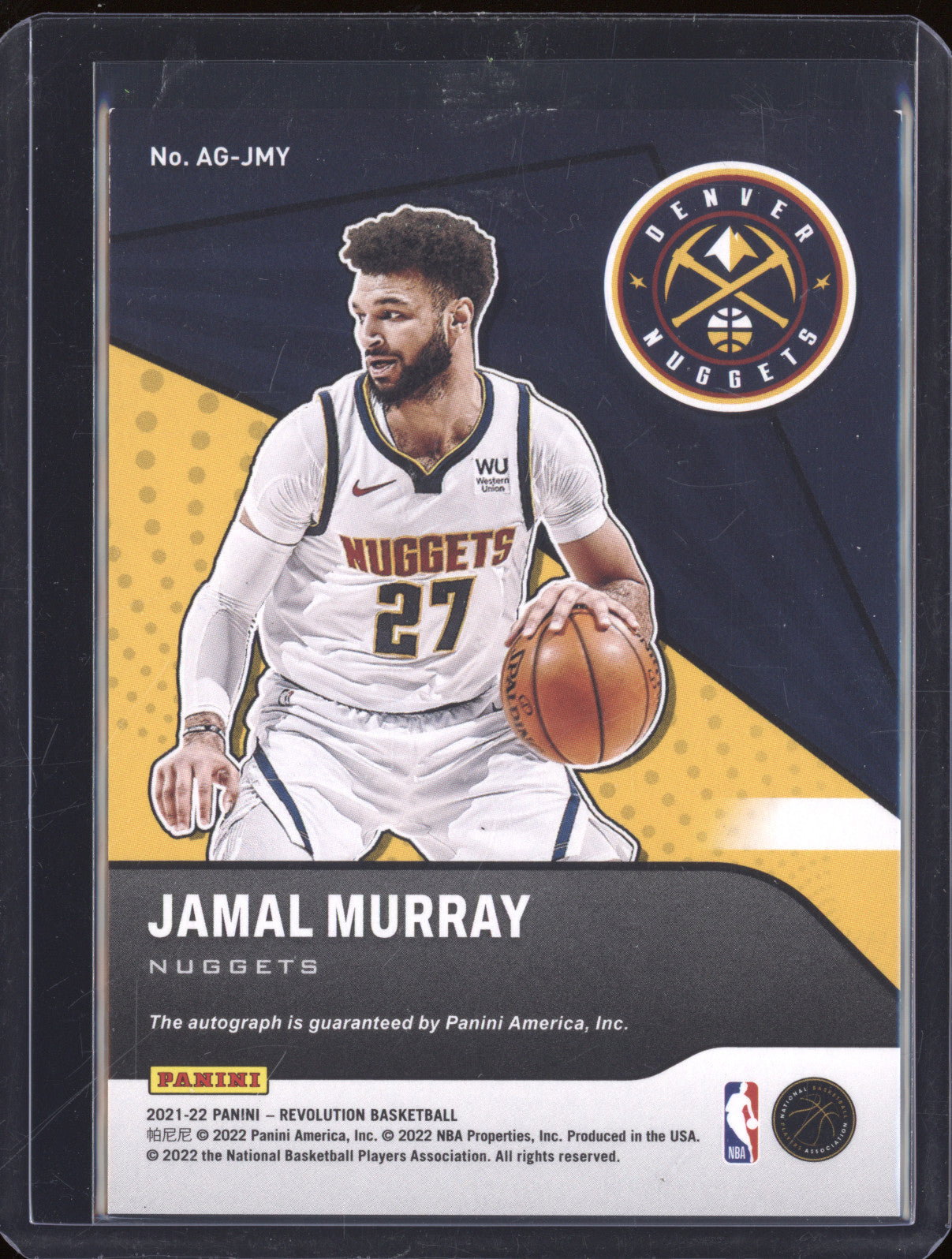2021-22 Panini Revolution AG-JMY Jamal Murray Auto