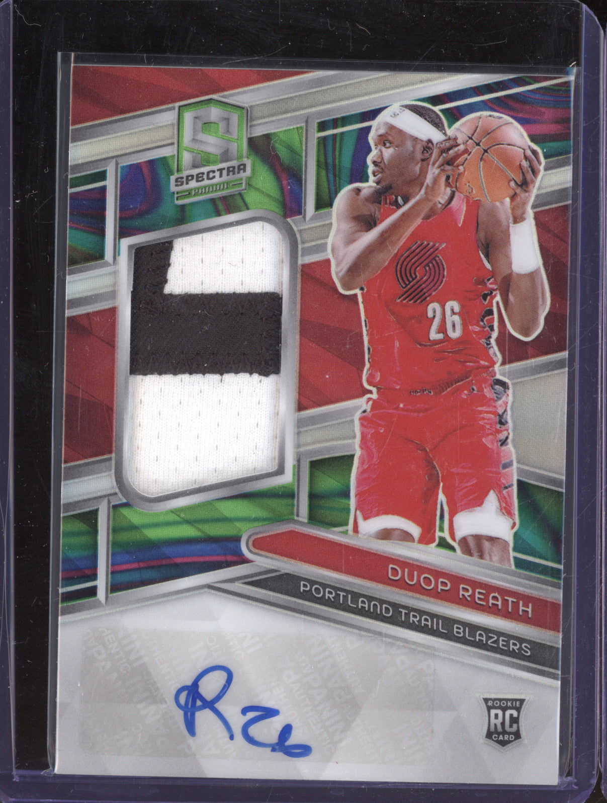 2023-24 Panini Spectra Duop Reath Rookie Jersey Autographs Marble 3/5 RC Auto