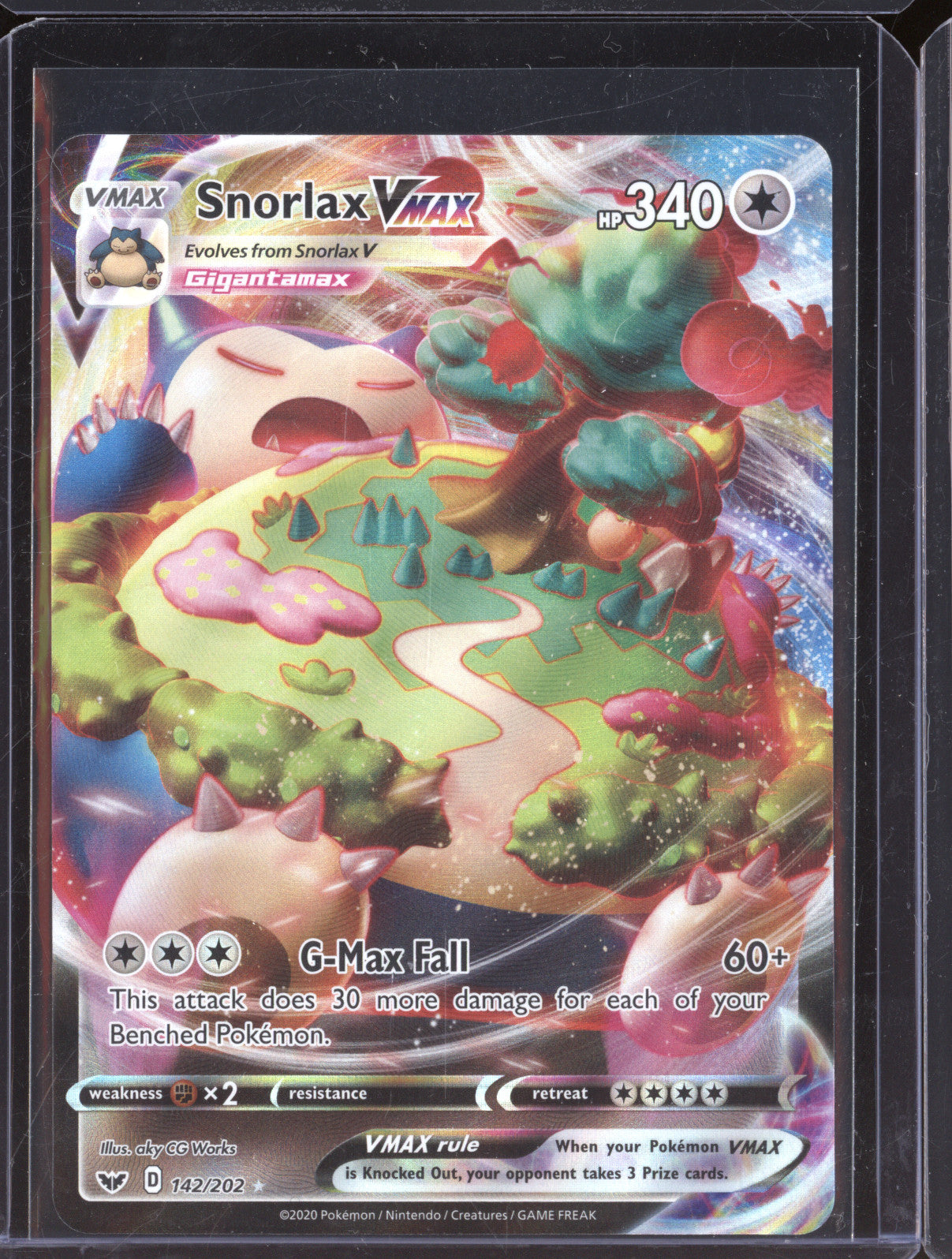 2020 Pokemon Sword & Shield 142/202 Snorlax VMAX