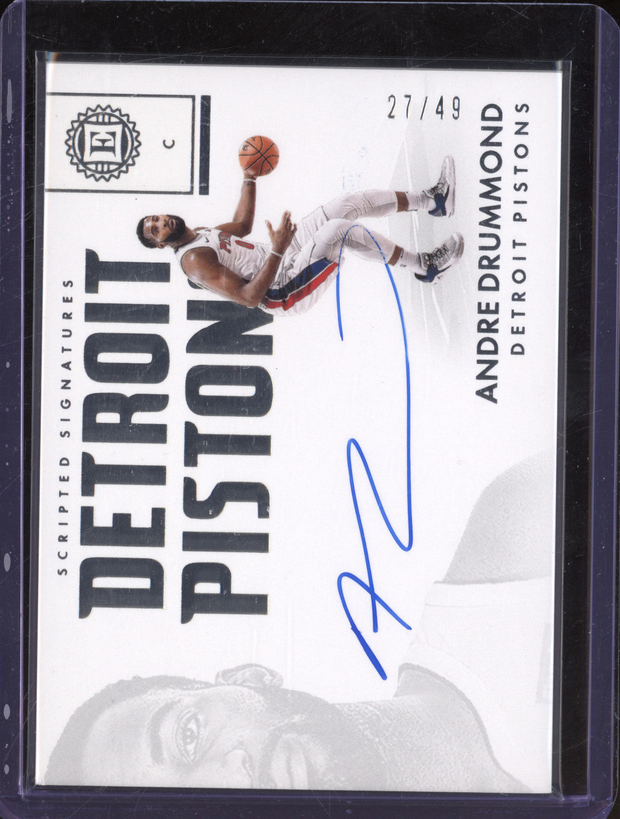 2017-18 Panini Encased Andre Drummond SS-ADR Scripted Signatures Auto 27/49