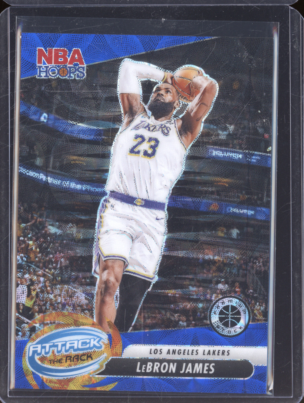 2023-24 Panini Hoops Premium 4 LeBron James Premium Blue Prizm /25