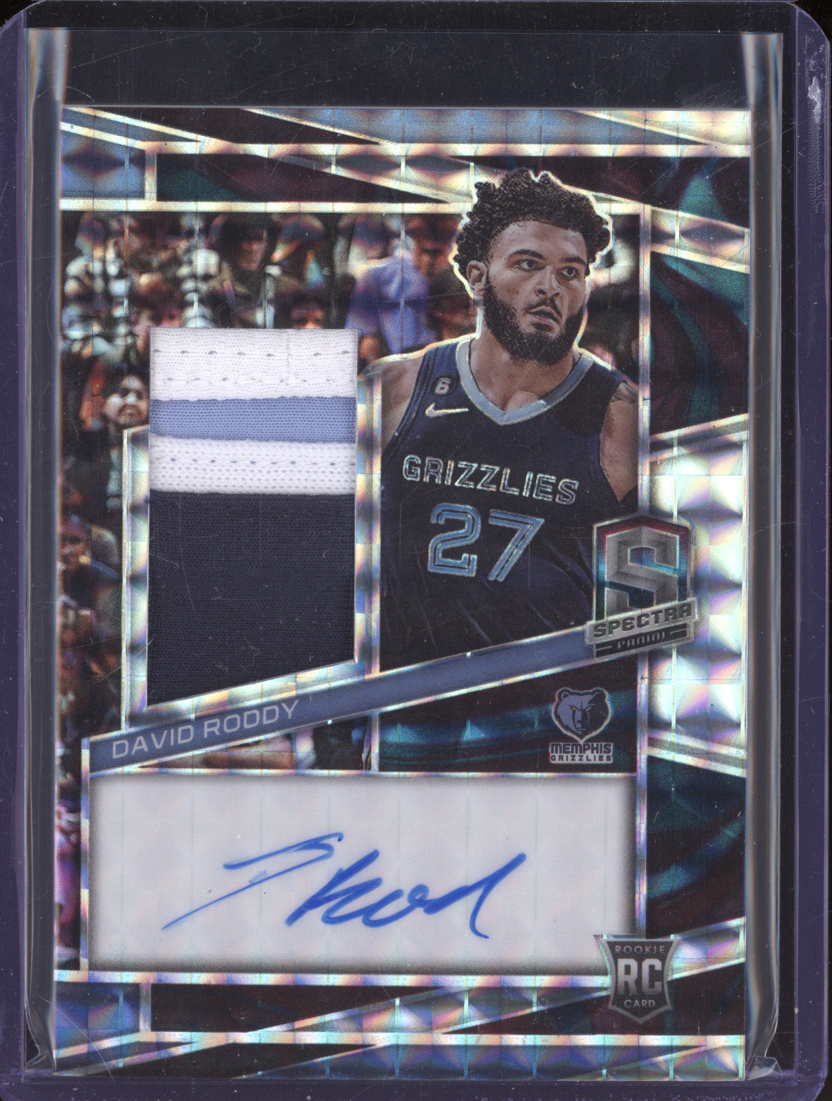 David Roddy 2022-23 Panini Spectra 220 Rookie Patch Auto Interstellar RC 22/49
