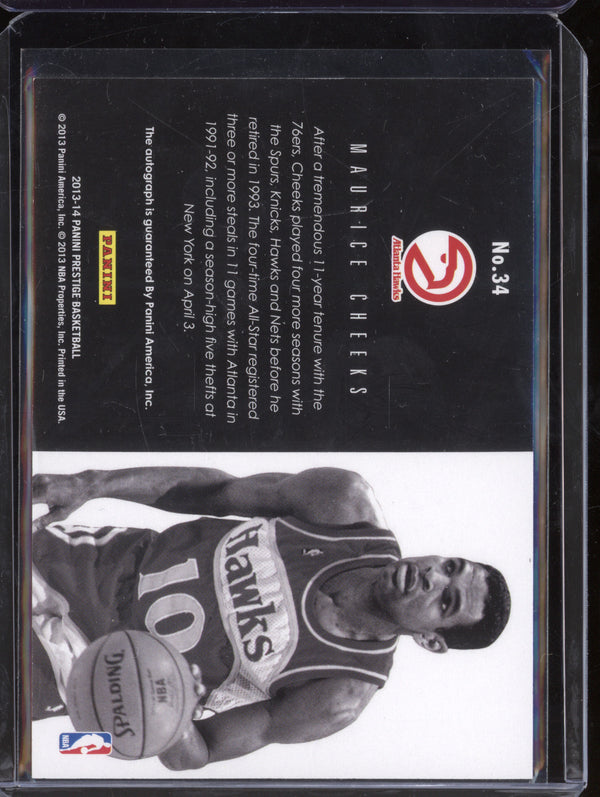 Maurice Cheeks 2013-14 Panini Prestige 34 Bonus Shot Auto