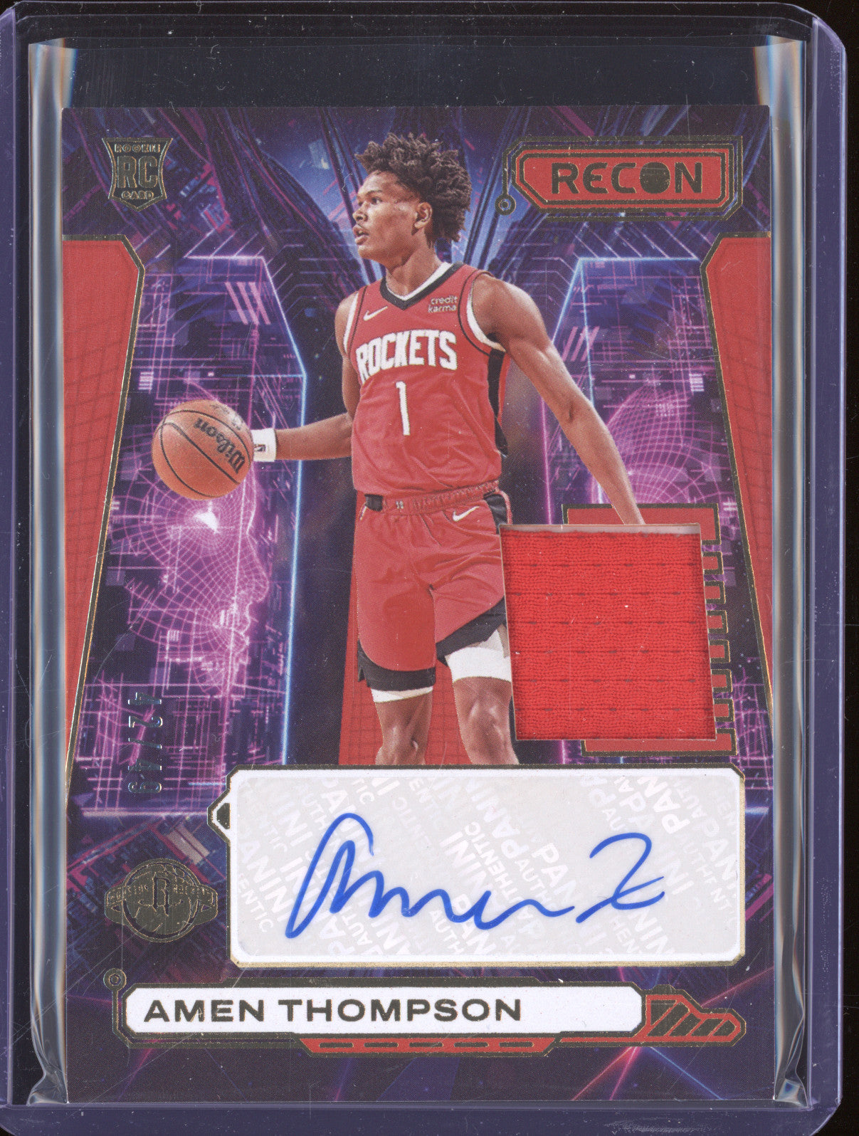 2023-24 Panini Recon NPA-AMN Amen Thompson RPA 42/49 RC