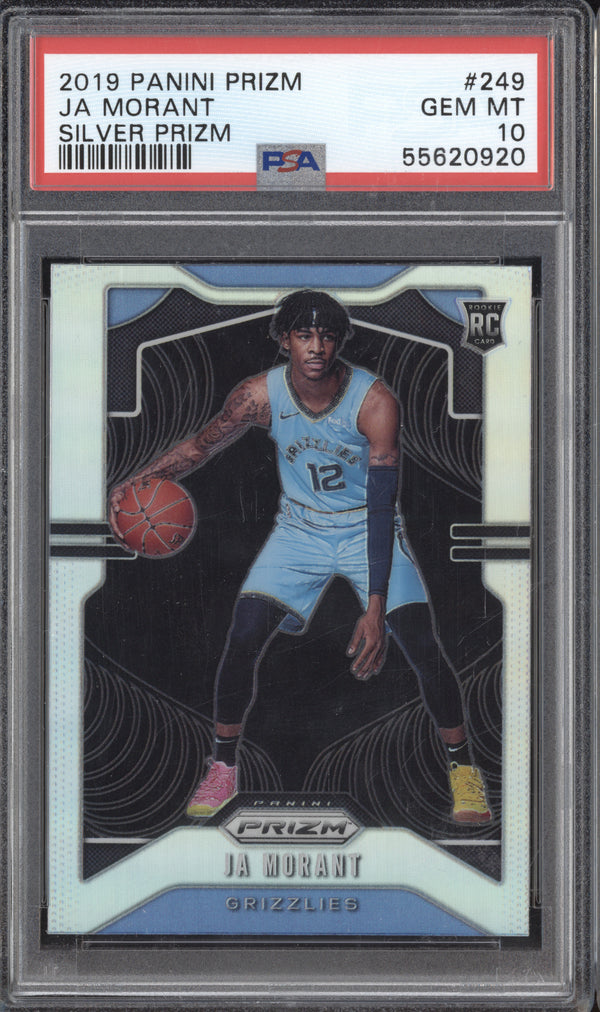 Ja Morant 2019-20 Panini Prizm 249 Silver RC PSA 10