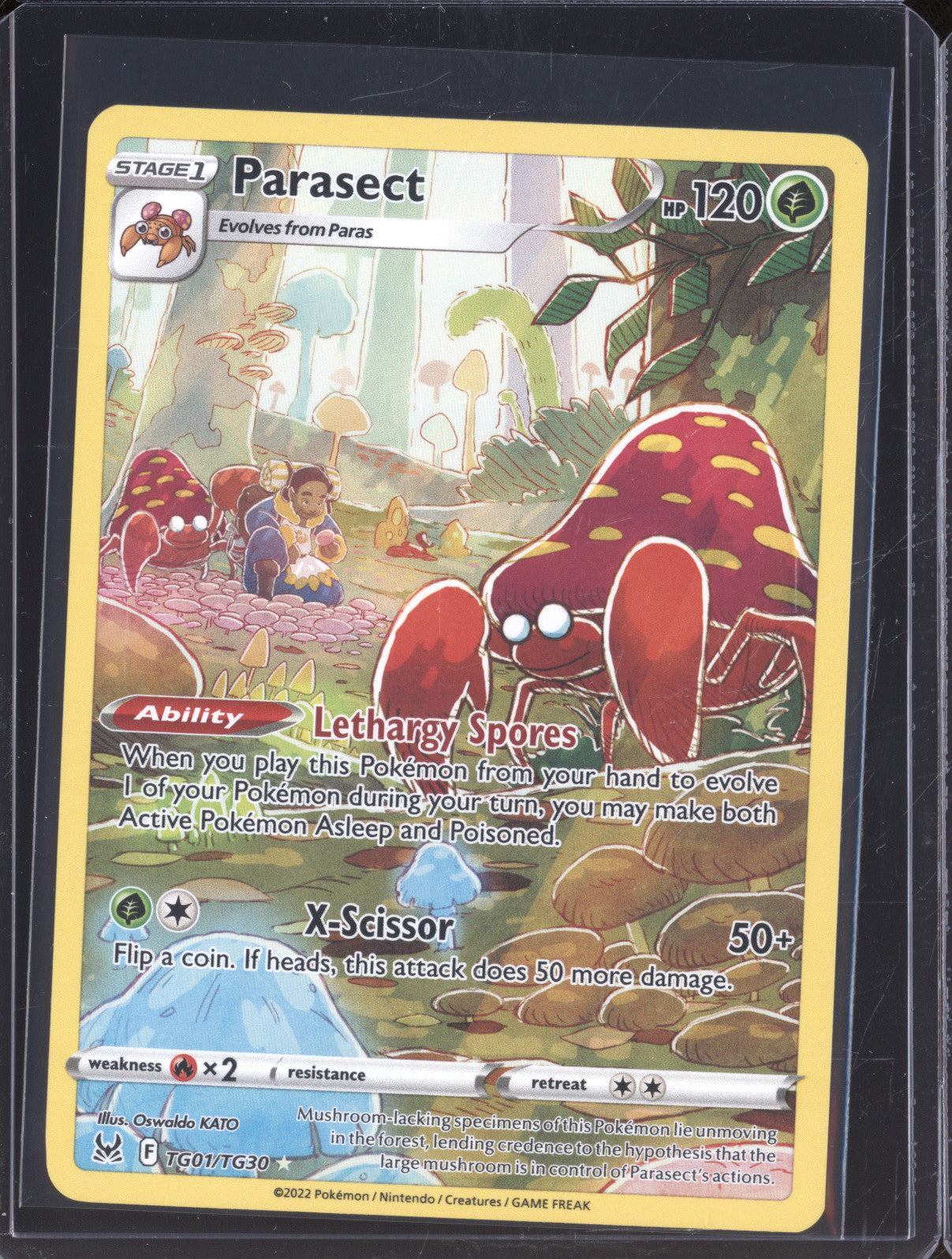 2022 Pokemon Lost Origin TG01/TG30 Parasect Holo