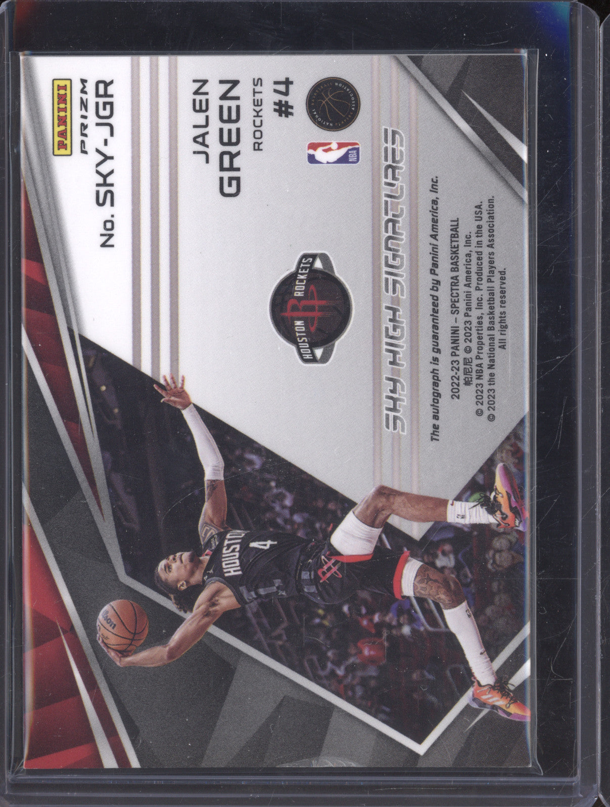 2022-23 Panini Spectra Jalen Green SKY-JGR Sky High Signatures