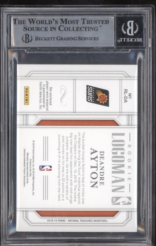 Deandre Ayton 2018-19 Panini National Treasures 1 Rookie Logoman RC 5/5 BGS 8.5