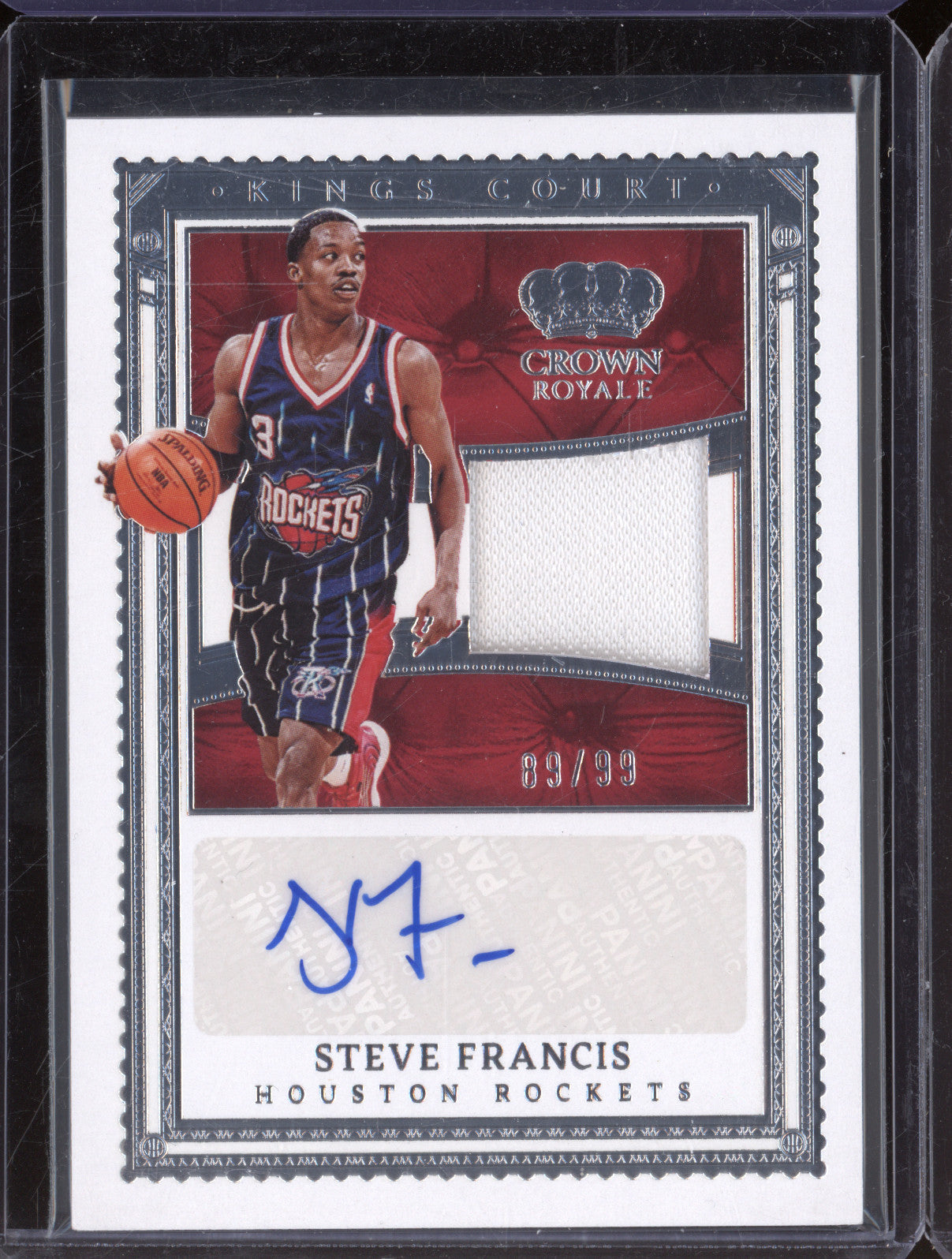 Steve Francis 2022-23 Panini Crown Royale KCF-SFR Kings Court Auto 89/99