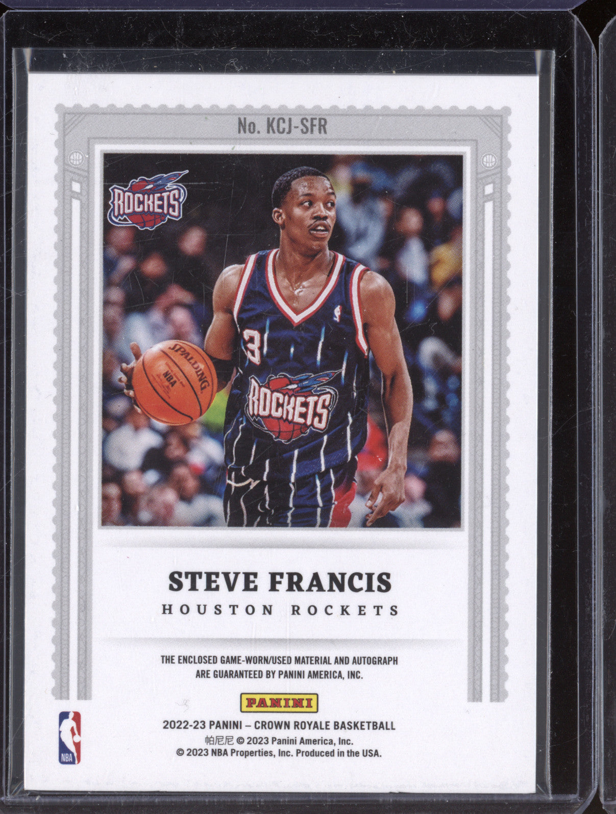 Steve Francis 2022-23 Panini Crown Royale KCF-SFR Kings Court Auto 89/99