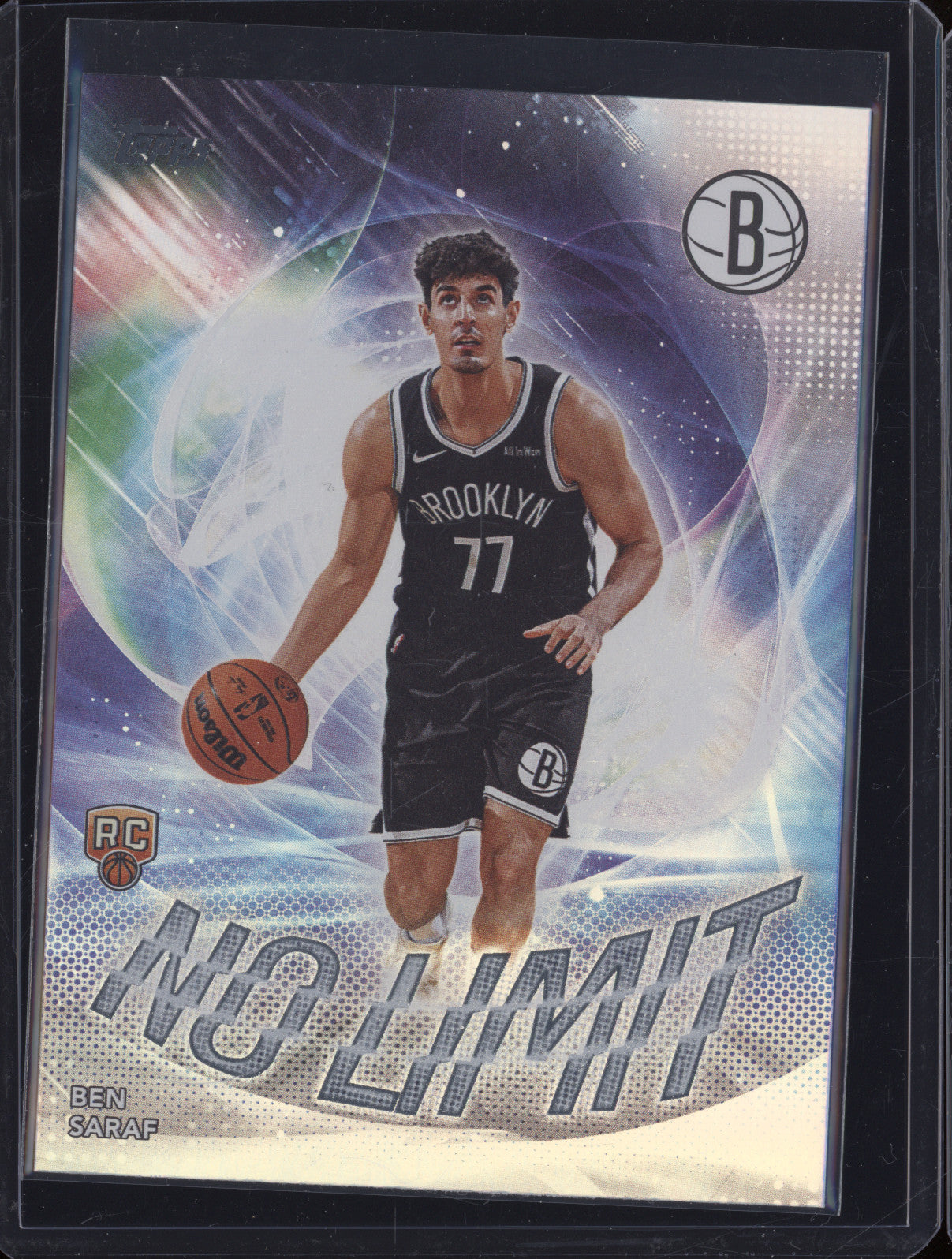 2025 NBA Basketball Topps NL-26 Ben Saraf No Limit Rainbow Foilboard Rookie RC