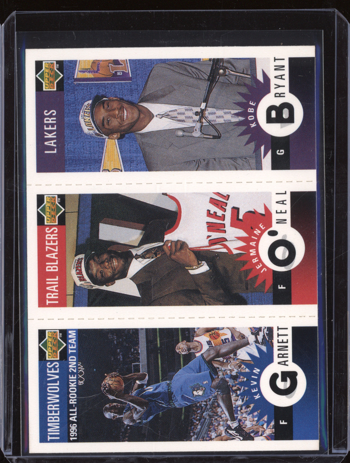 Kobe Bryant, O'Neal, Garnett 1996 Upper Deck Collector's Choice M129