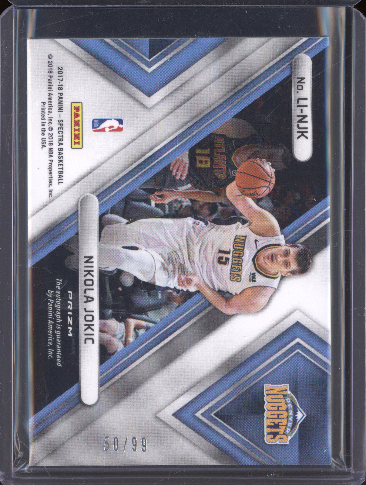 2017-18 Panini Spectra LI-NJK Nikola Jokic Locked In Auto 50/99