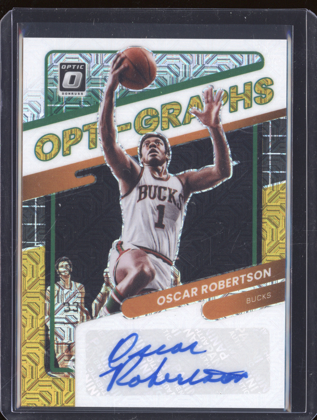 2021-2 Donruss Optic OG-OR Oscar Robertson Opti-Graphs Choice Auto 2/8