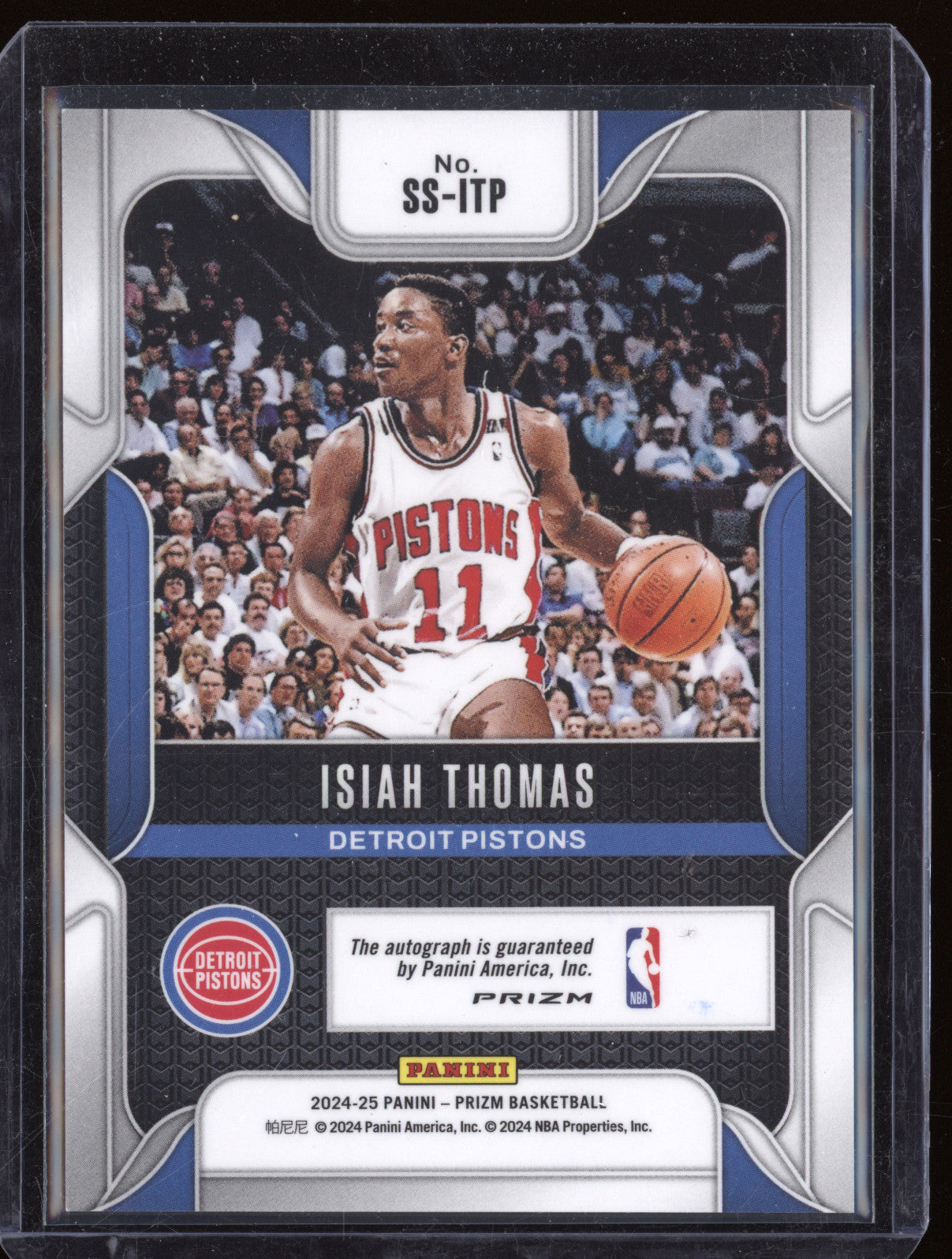 2024-25 Panini Prizm SS-ITP Isiah Thomas Sensational Signatures Silver Auto