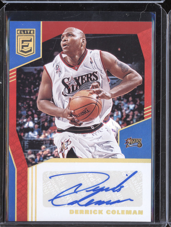 Derrick Coleman 2019-20 Panini Donruss Elite ES-DCL Elite Signatures Red 44/49