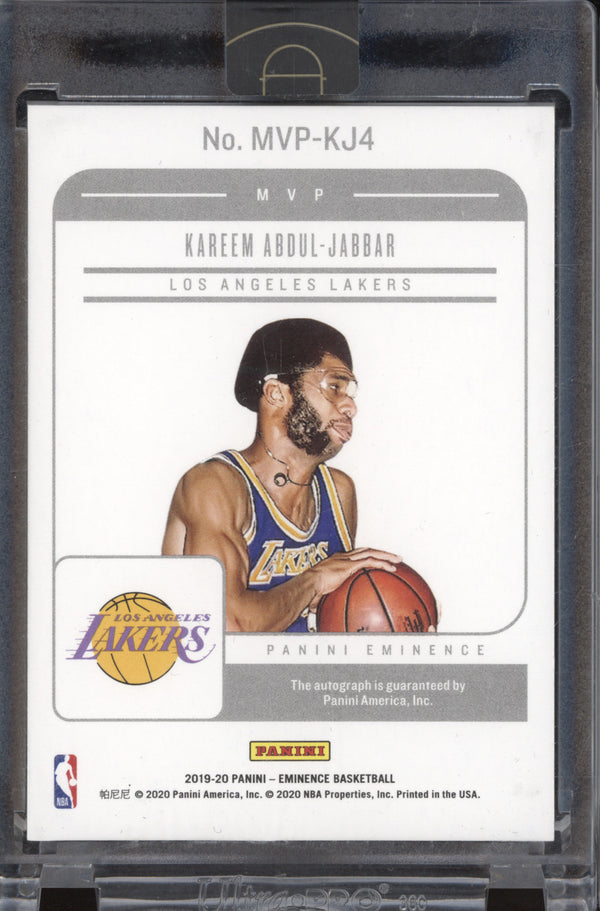 Kareem Abdul-Jabbar 2019-20 Panini Eminence MVP-KJ4 7/10