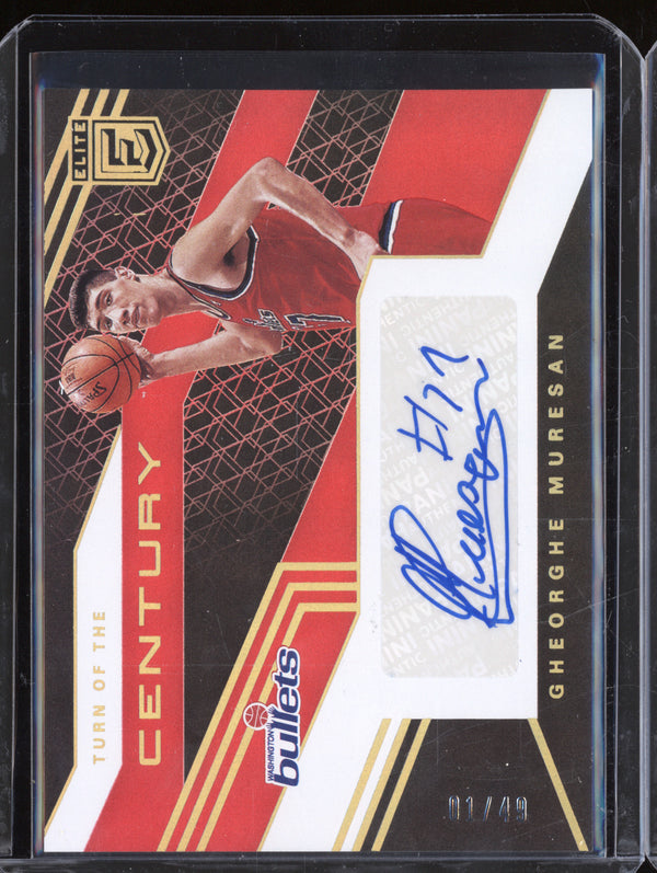 Gheorghe Muresan 2019-20 Panini Donruss Elite Turn of the Century Auto Red 1/49