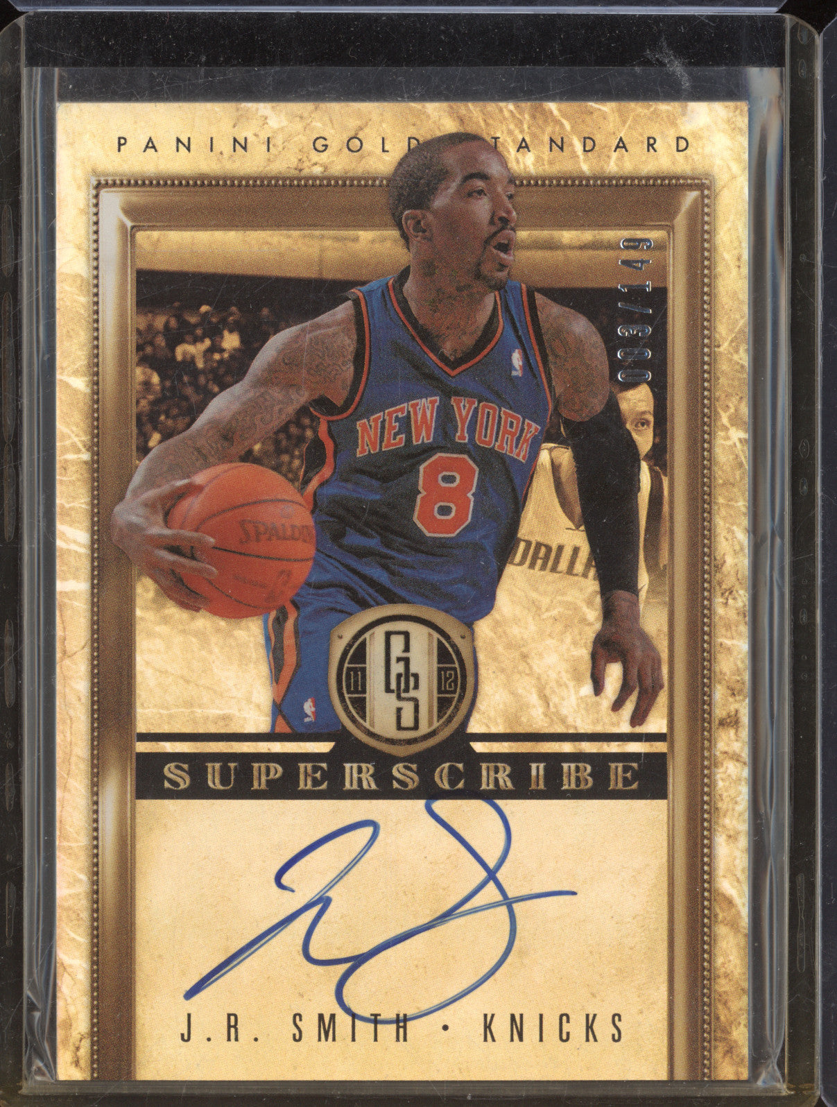 2011-12 Panini Gold Standard 50 J.R. Smith Superscribe Auto 003/149