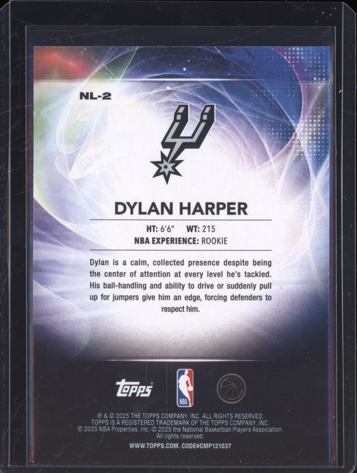 2025 NBA Basketball Topps NL-2 Dylan Harper No Limit Rookie RC