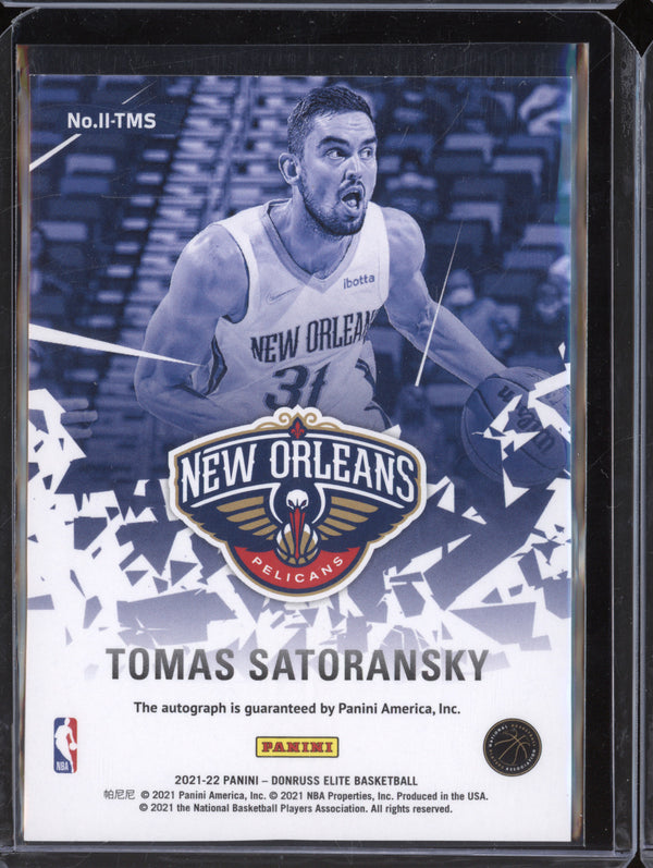 Tomas Satoransky 2021-22 Panini Donruss Elite II-TMS Impact Impressions Auto