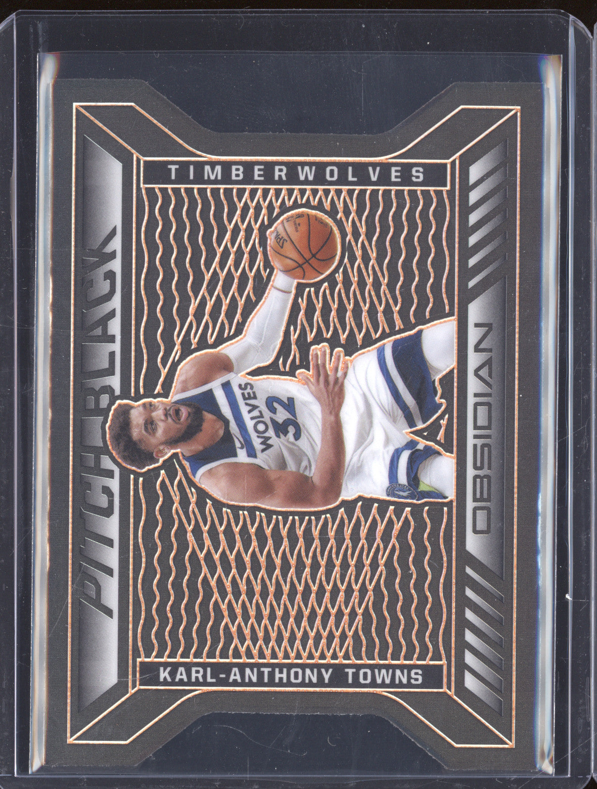 Karl-Anthony Towns 2020-21 Panini Obsidian 7 Pitch Black /35