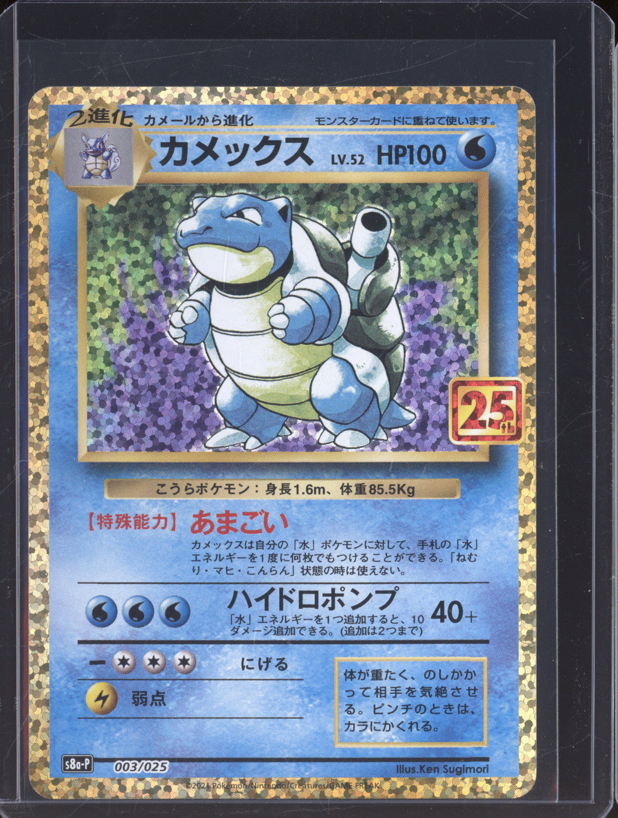 2021 Pokemon JAP 25th Anniversary 003//025 Blastoise Holo Rare