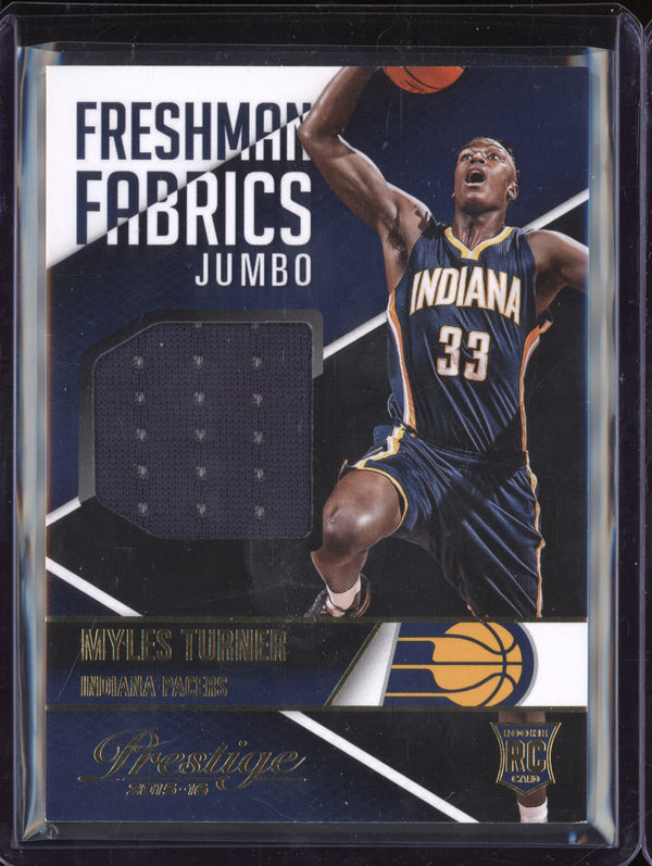 Myles Turner 2015-16 Panini Prestige FFJ-MT Freshman Fabrics Jumbo RC