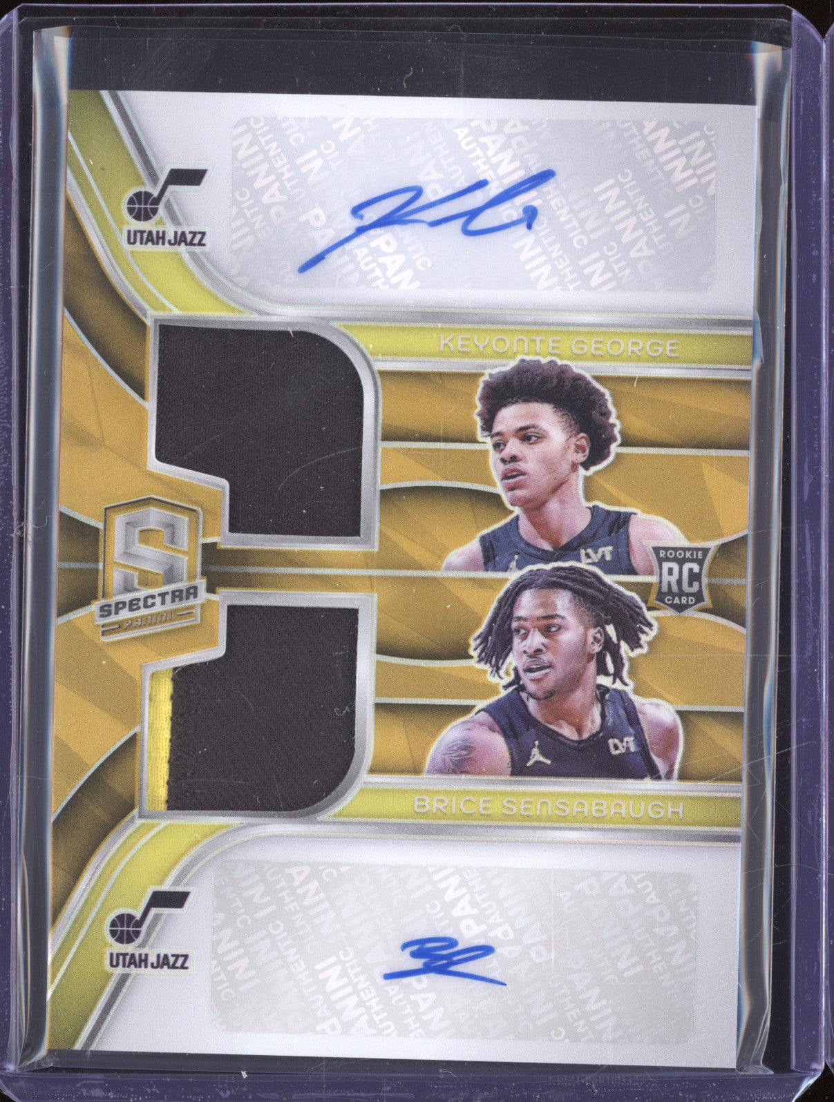 2023-24 Panini Spectra RDP-UJZ Keyonte George Brice Sensabaugh Dual RPA RC 09/10