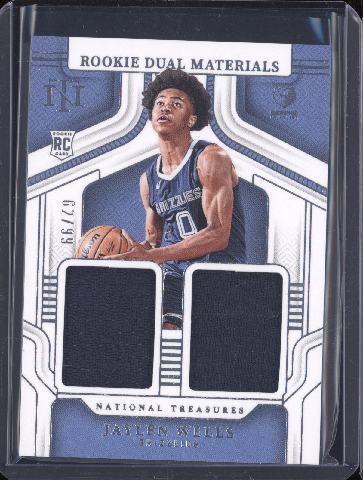 Jaylen Wells 2024-25 Panini National Treasures Rookie Dual Materials RC /99