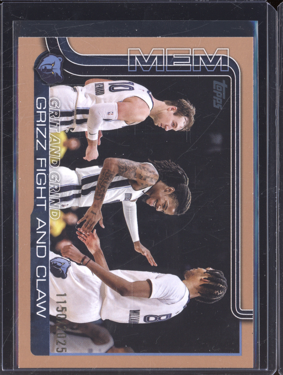 2025 NBA Basketball Topps 298 Grizz Fight and Claw Gold 1150/2025