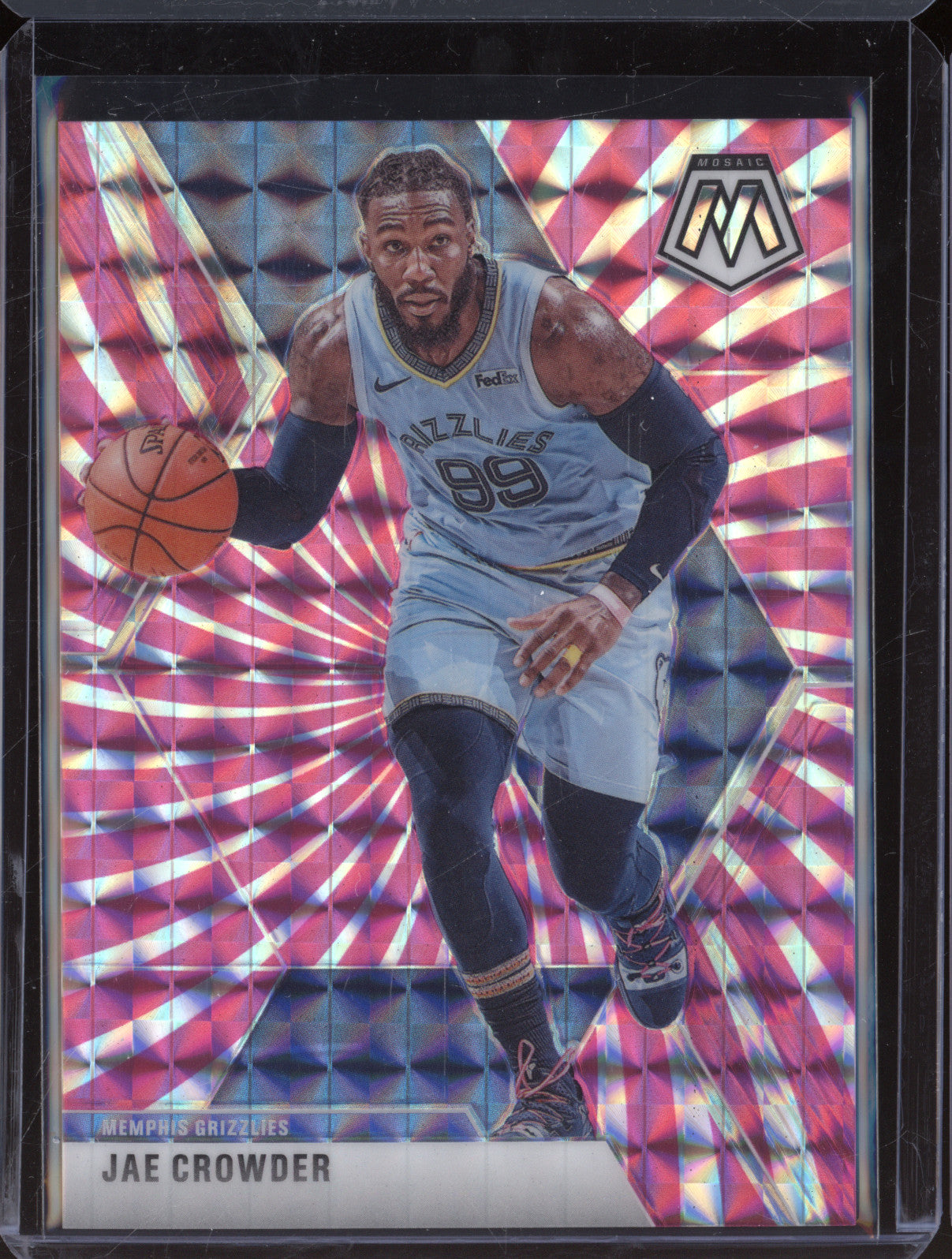 Jae Crowder 2020-21 Panini Mosaic 56 Pink Swirl Prizm /11