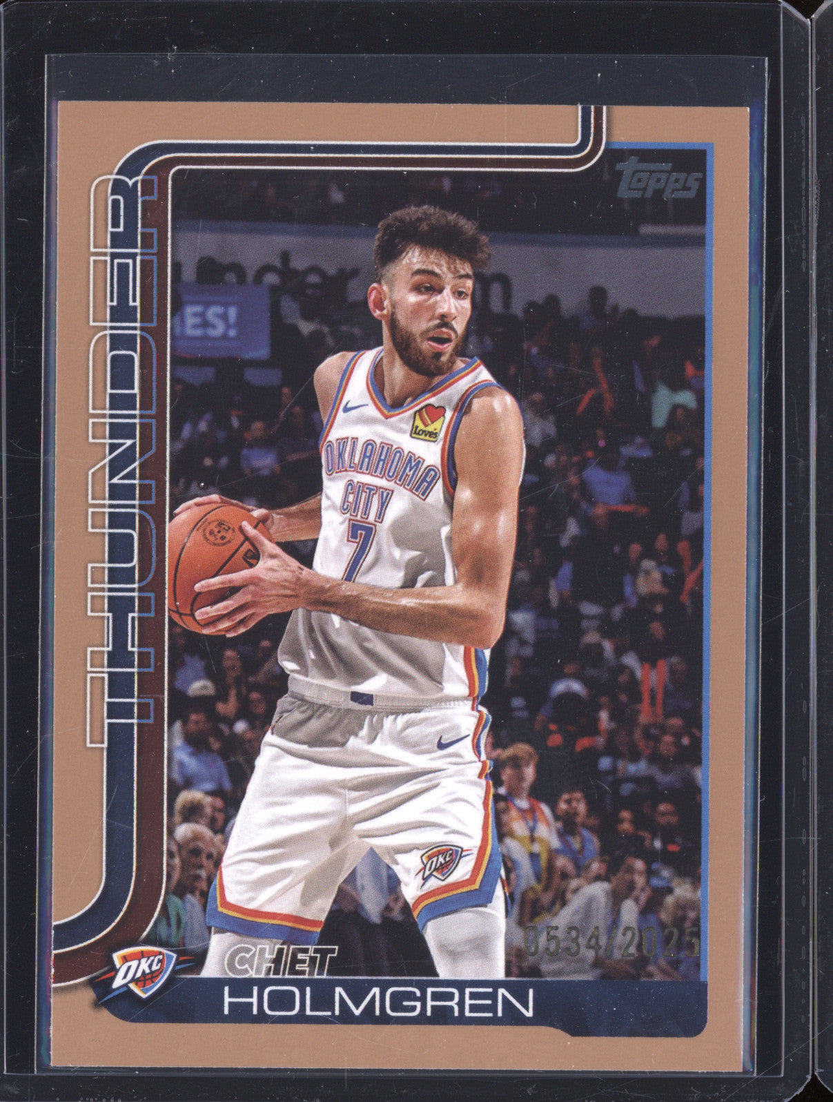 2025 NBA Basketball Topps 118 Chet Holmgren Gold 534/2025