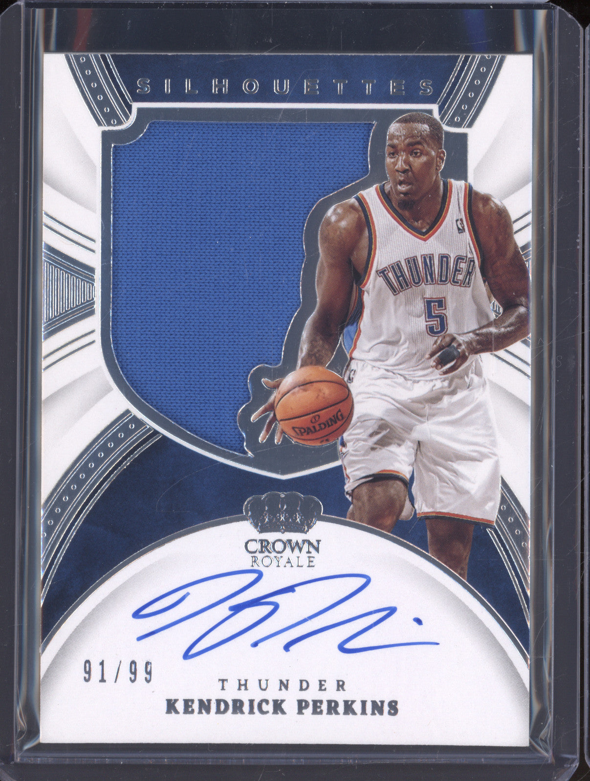 Kendrick Perkins 2021-22 Panini Crown Royale SL-KPK Silhouettes Auto /99
