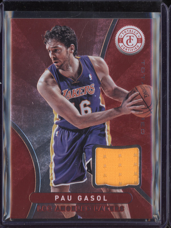 Pau Gasol 2012-13 Panini Totally Certified 42 Totally Red Memorabilia