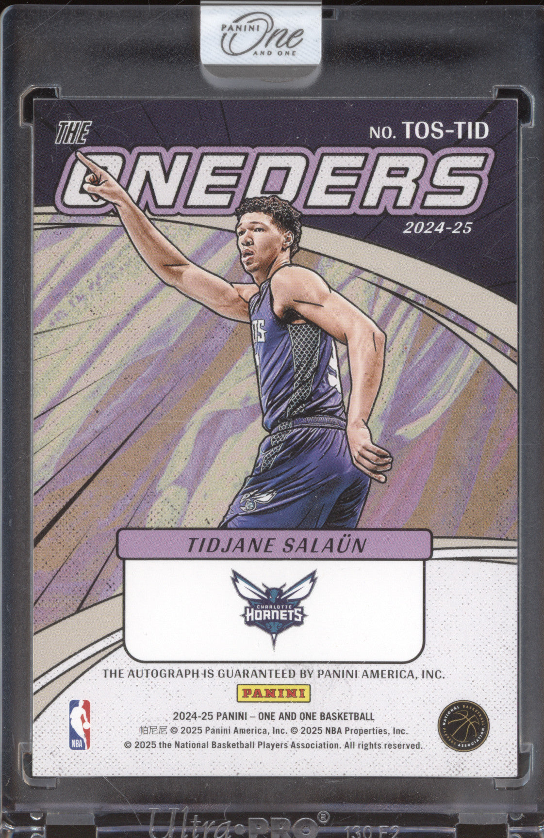 2024-25 Panini One and One TOS-TID Tidjane Salaun The Oneders Rookie Auto /10 RC