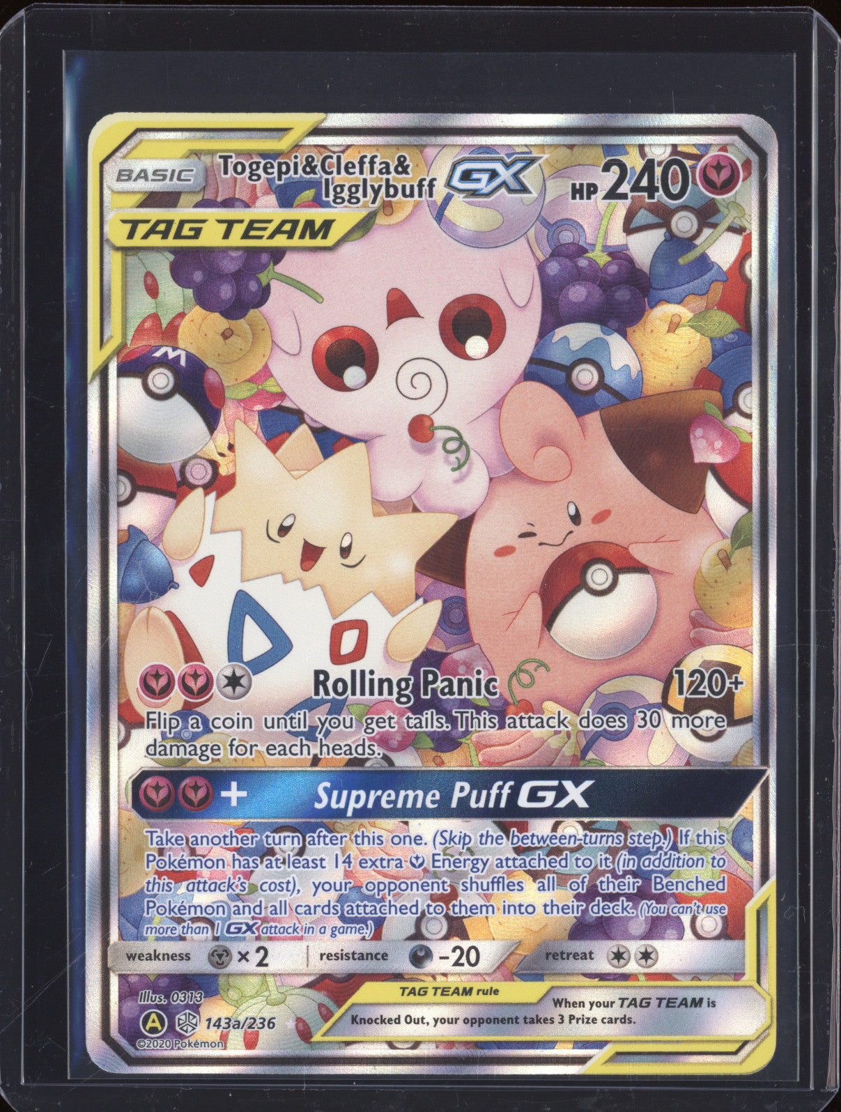 2020 Pokemon Togepi & Cleffa & Igglybuff GX 143a/236 Alternate Art Promo