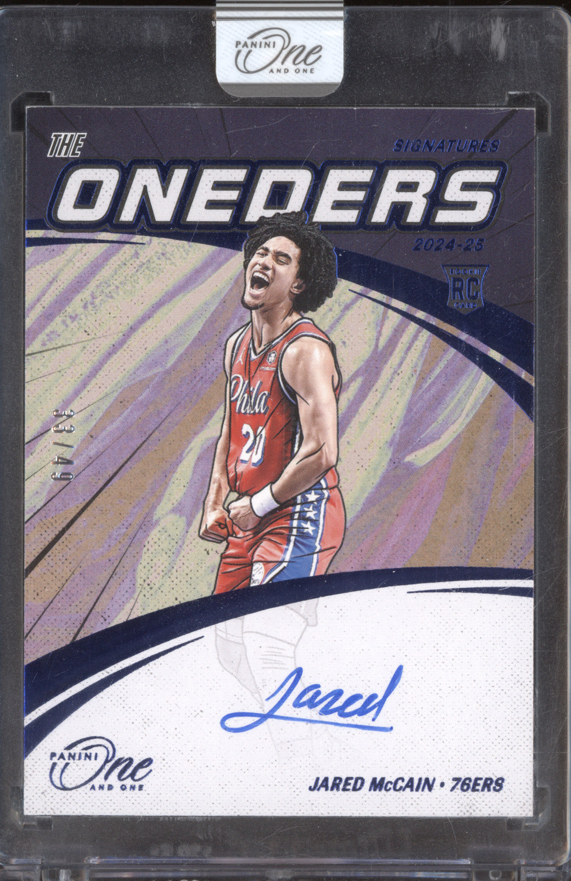 2024-25 Panini One and One TOS-MCC Jared McCain The Oneders Rookie Auto 33/49