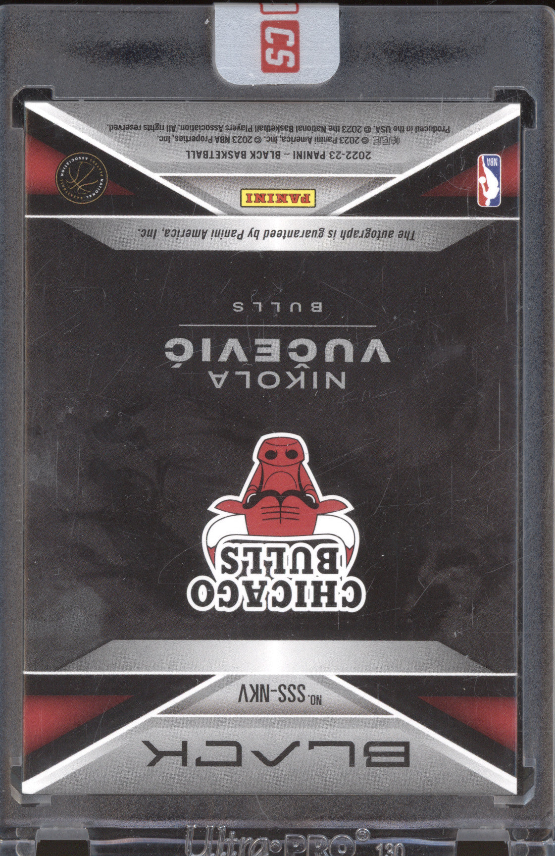 2022-23 Panini Black SSS-NKV Nikola Vucevic Smoke Show Signature 1/1