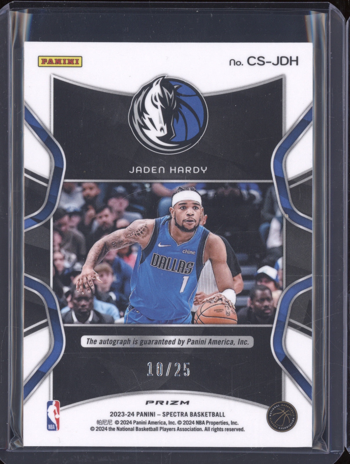 Jaden Hardy 2023-24 Panini Spectra Catalysts Meta Auto /25
