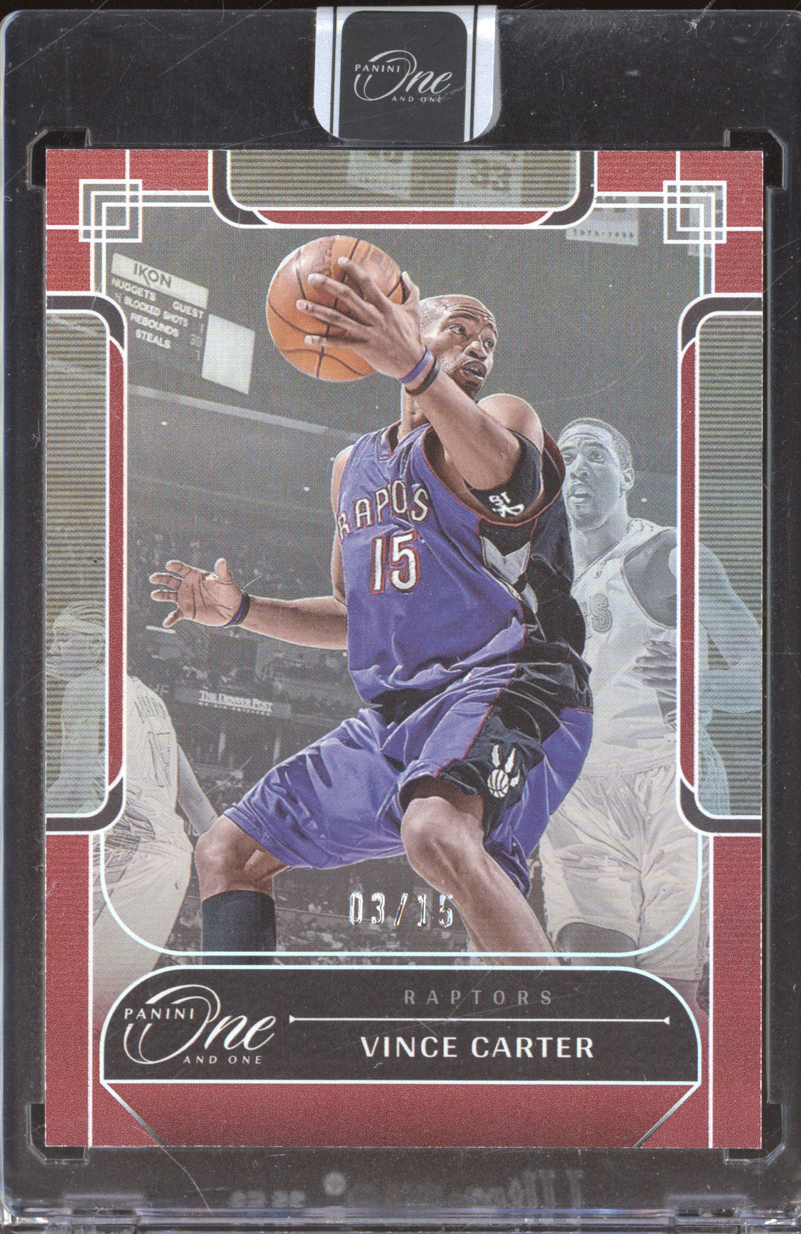 2023-24 Panini One and One 186 Vince Carter Red 03/15