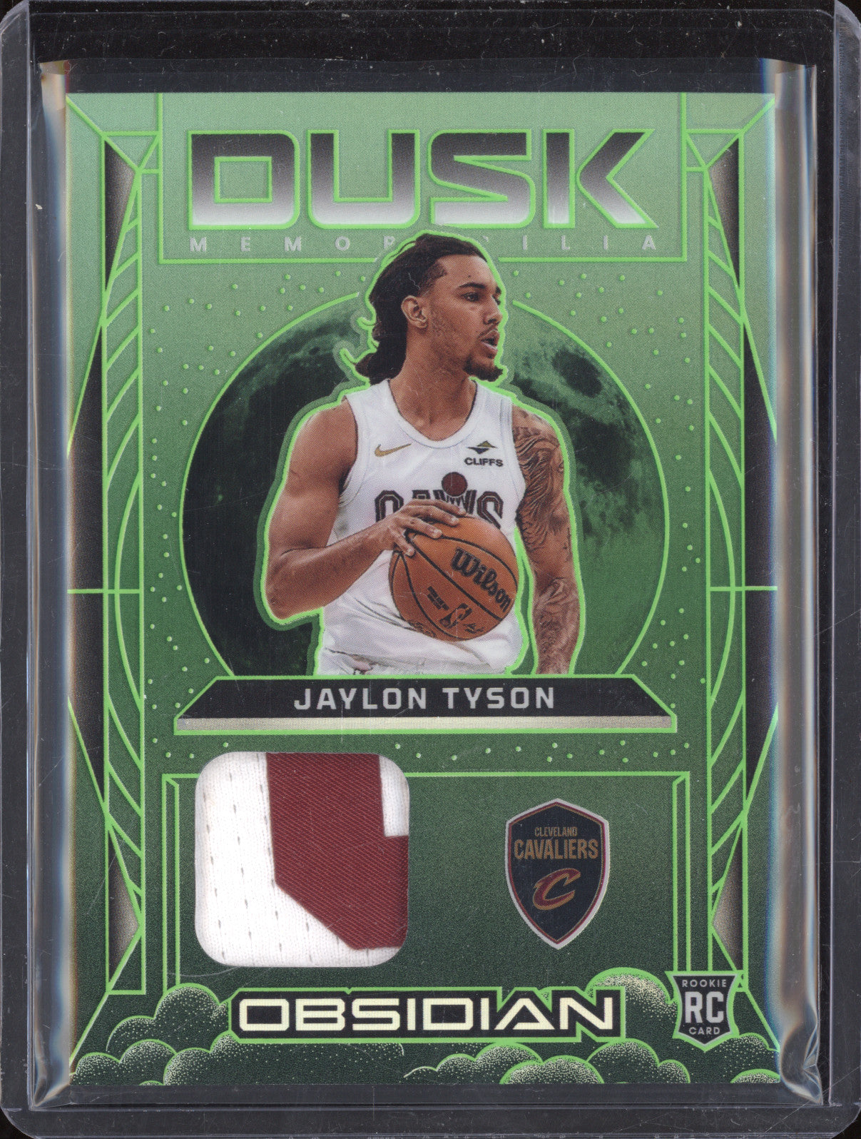 Jaylon Tyson 2024-25 Panini Obsidian Dusk Memorabilia RC /25