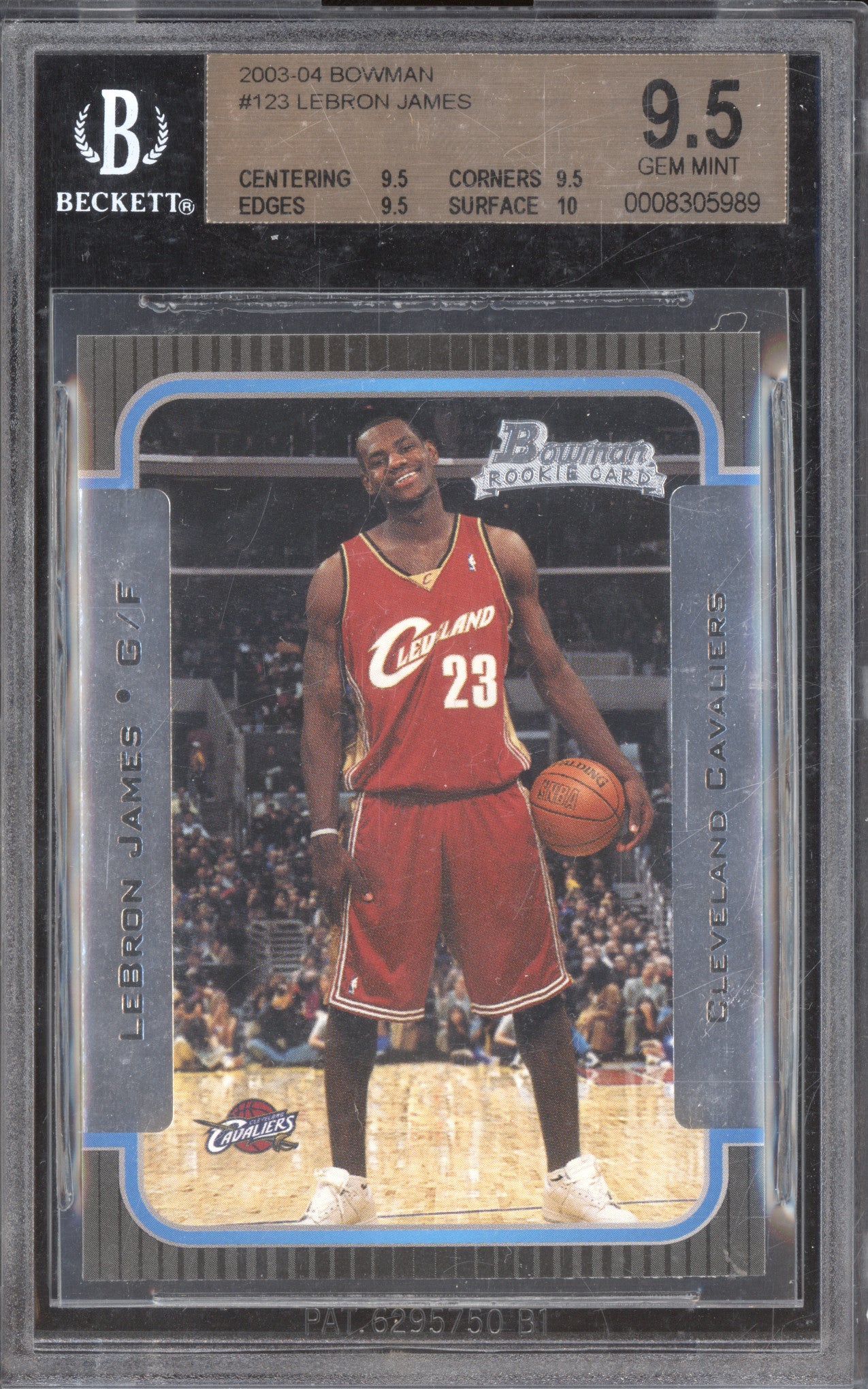 2003-04 Bowman 123 LeBron James Rookie RC BGS 9.5