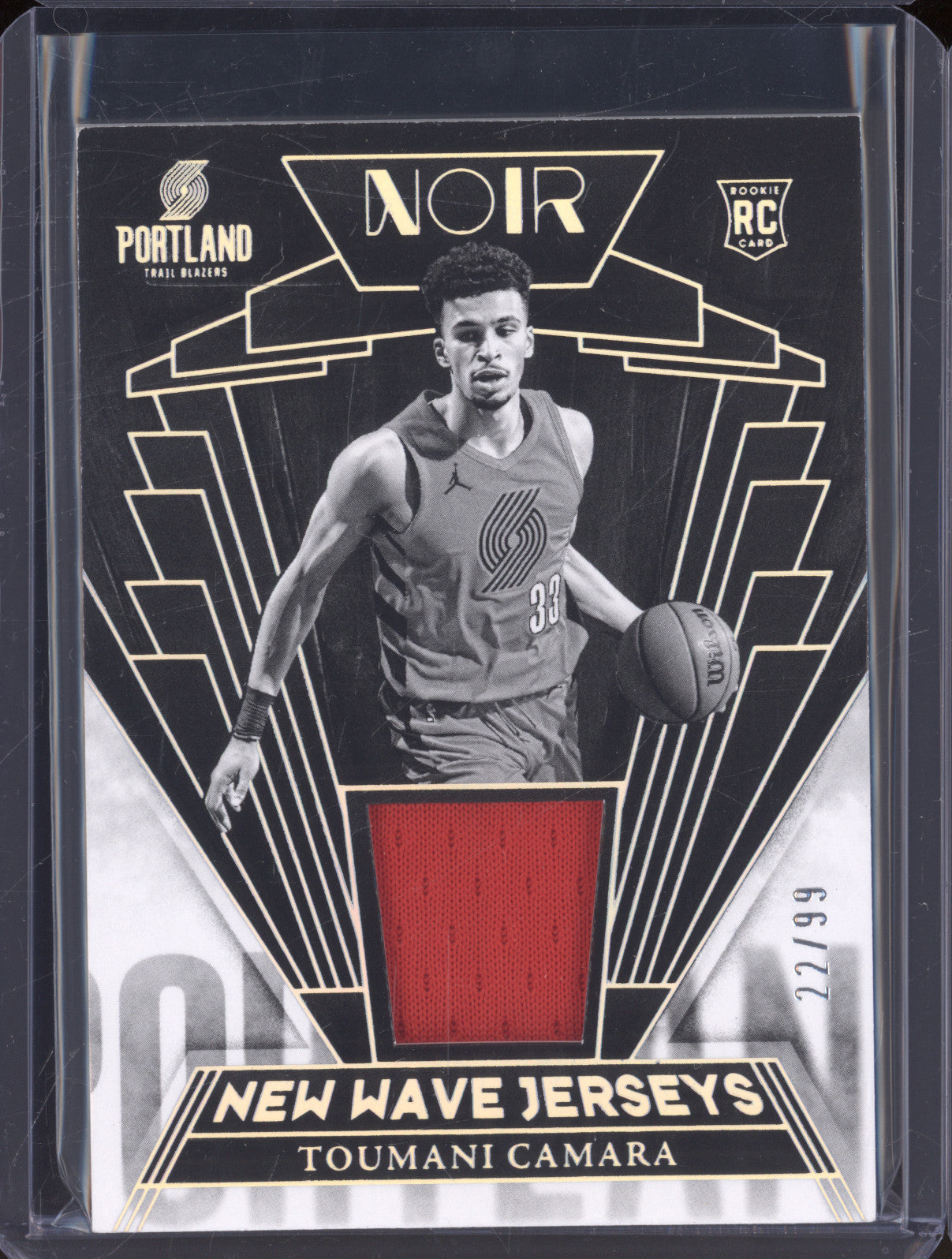Toumani Camara 2023-24 Panini Noir New Wave Jerseys RC /99