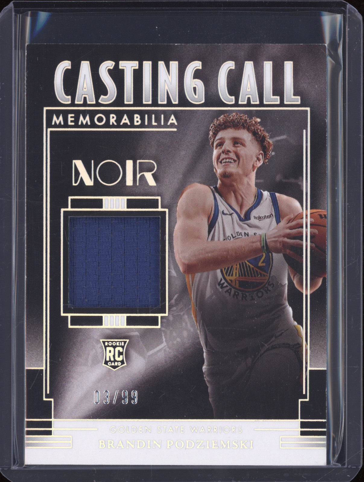 Brandin Podziemski 2023-24 Panini Noir Casting Call Memorabilia CCM-POD RC /99